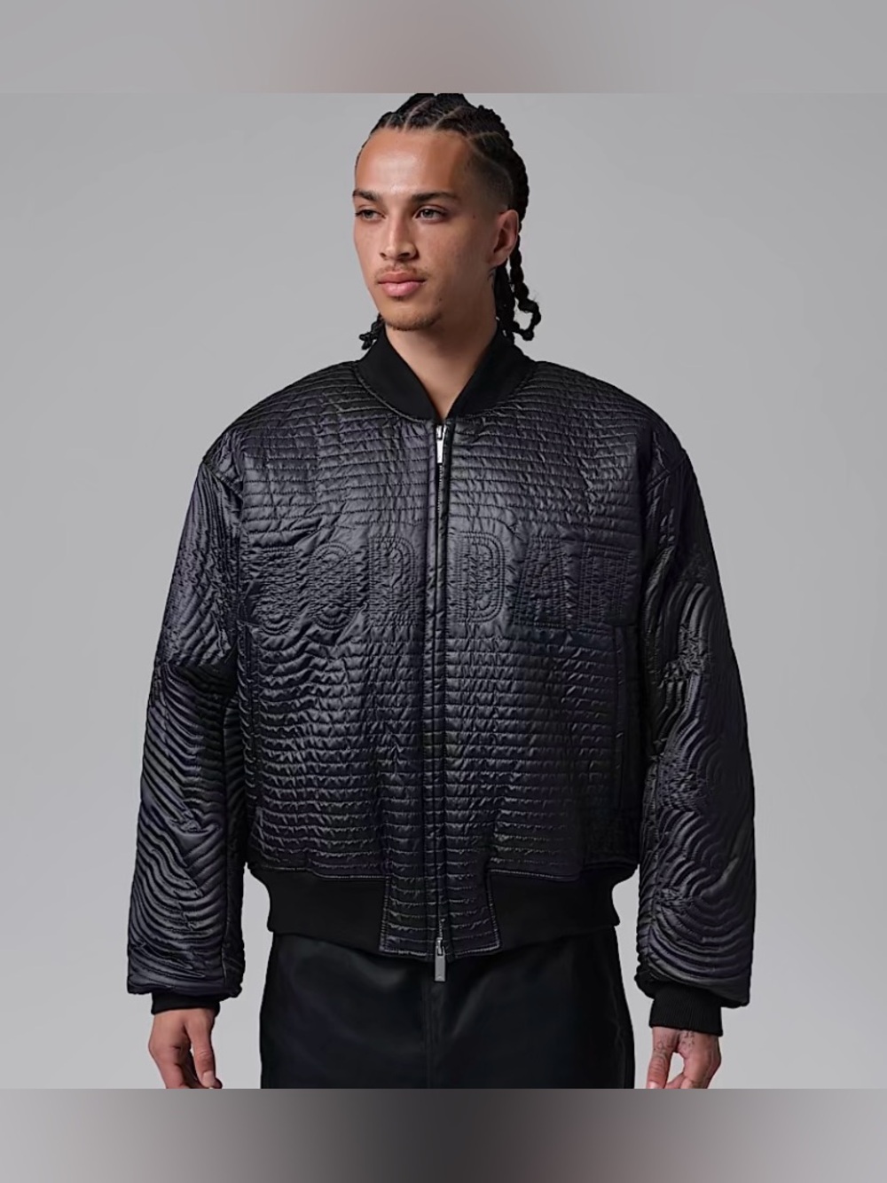 NIKE AIR JORDAN Full Zip Quilted Down Bomber Jacket Mens Large $300 II5314-010
